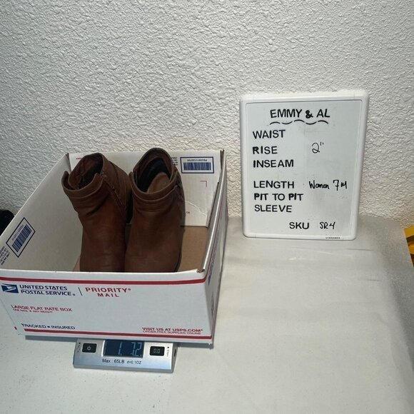 Madden Girl Women's Hunttz Boot Size 7M Ankle Bootie Stacked Heel Side Zip Brown - Picture 11 of 11